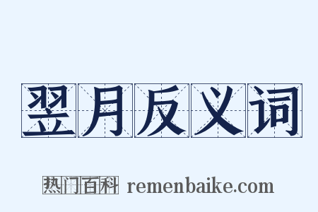 翌月反义词是什么意思的图片